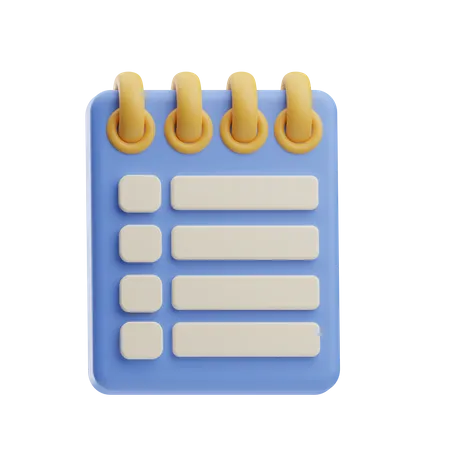 Notes  3D Icon