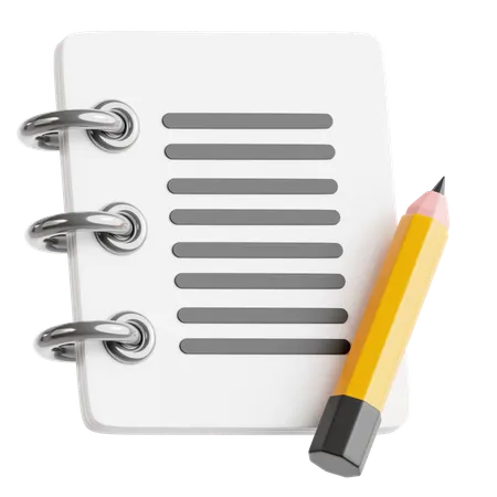 Notes  3D Icon