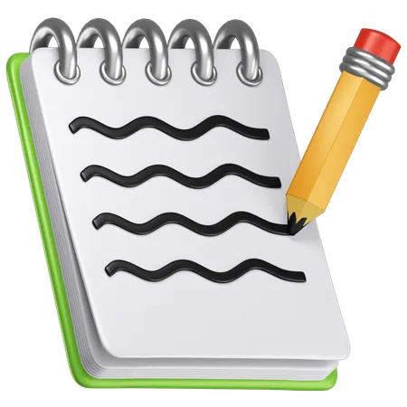 Notes  3D Icon