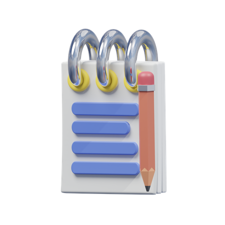 Notes  3D Icon