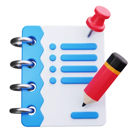 Notes  3D Icon