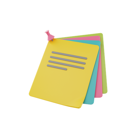 Notes  3D Icon