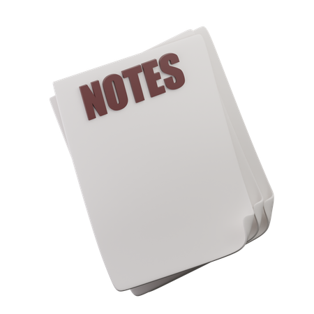 Notes  3D Icon
