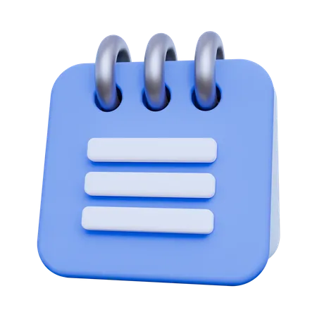 Notes  3D Icon