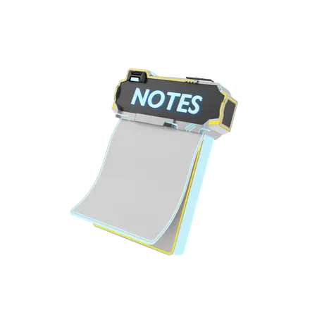 Notes  3D Icon
