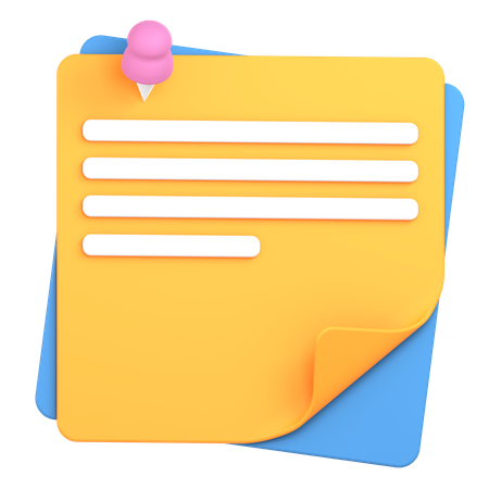 Notes autocollantes  3D Icon