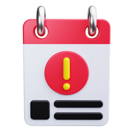 Notes Alert  3D Icon