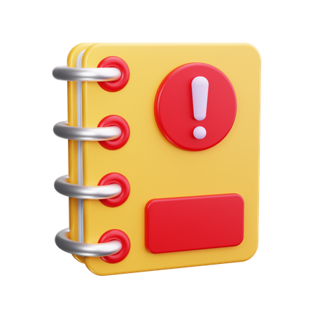 Alerte de notes  3D Icon