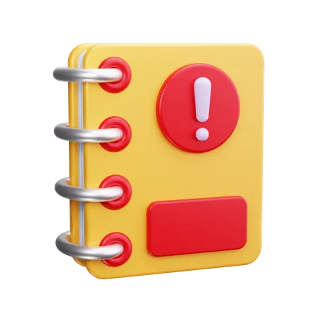 Alerte de notes  3D Icon