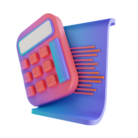 Notes And Calculator  3D Illustration