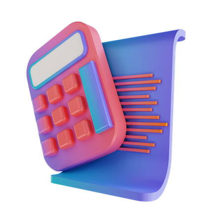 Notes And Calculator 3D Illustration