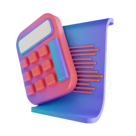 Notes And Calculator 3D Illustration