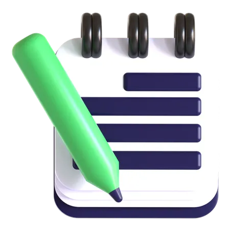 Notes And Pen  3D Icon