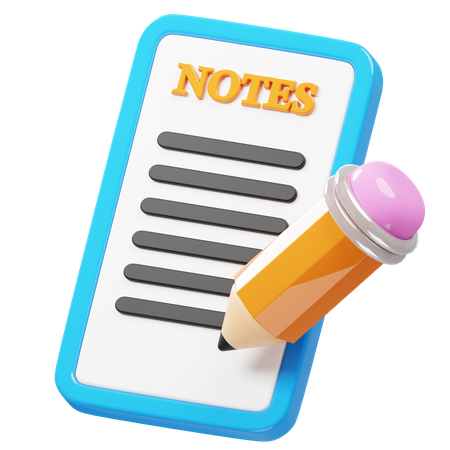 Notes App  3D Icon