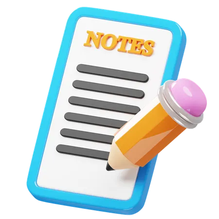 Notes App  3D Icon