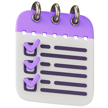 Notes Checklist  3D Icon