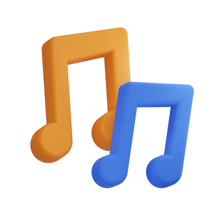 Notes de musique  3D Icon