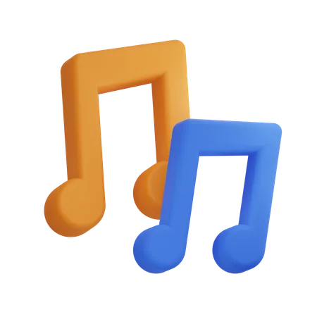 Notes de musique  3D Icon