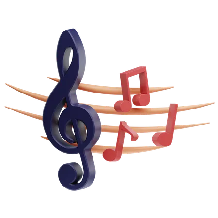 Notes de musique  3D Icon