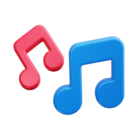 Notes de musique  3D Icon