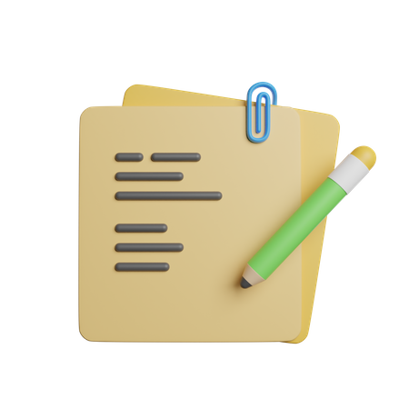 Notes de planification  3D Icon