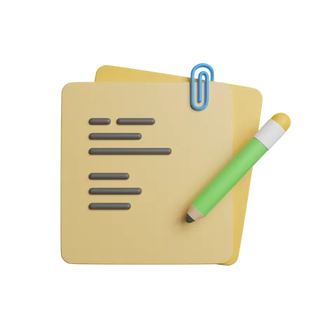 Notes de planification  3D Icon