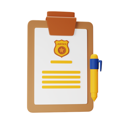 Notes de police  3D Icon