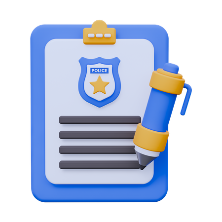 Notes de police  3D Icon