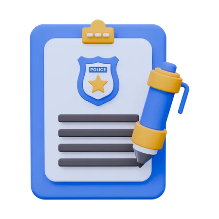 Notes de police  3D Icon