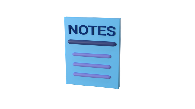 Notes List  3D Icon