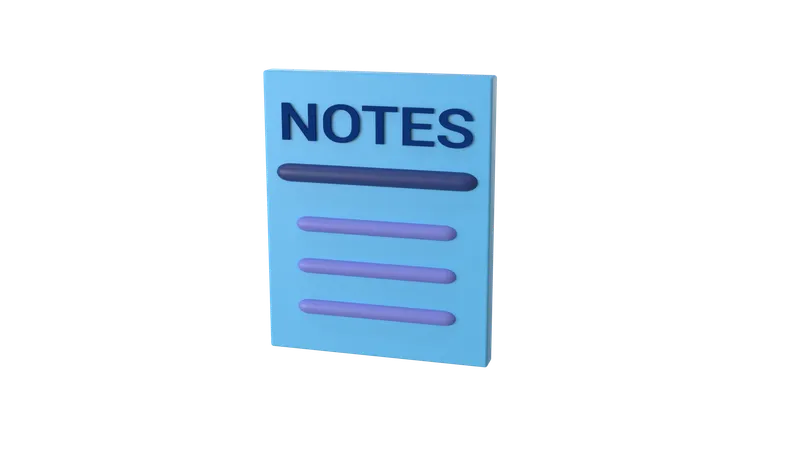 Liste de notes  3D Icon