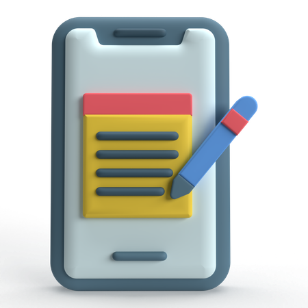 Notes mobiles  3D Icon