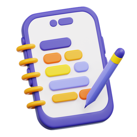 Notes numériques  3D Icon