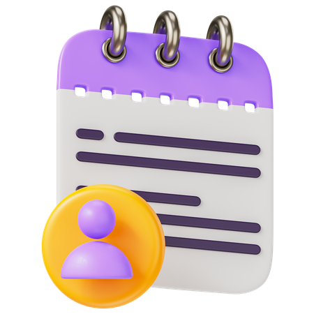 Notes Profile  3D Icon