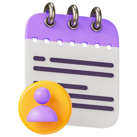 Notes Profile  3D Icon