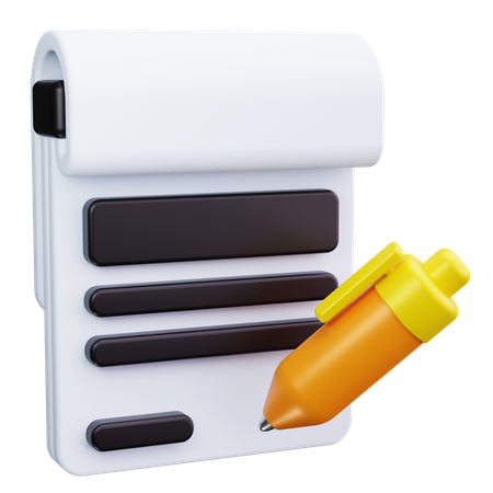 Notes writing  3D Icon