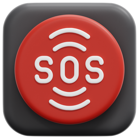 Notfall Knopf  3D Icon