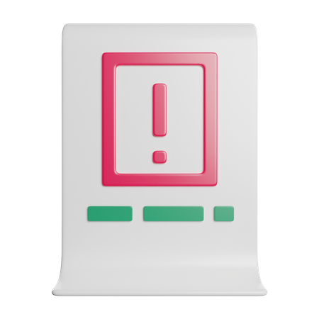 Notice Alert  3D Icon