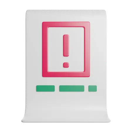Notice Alert  3D Icon