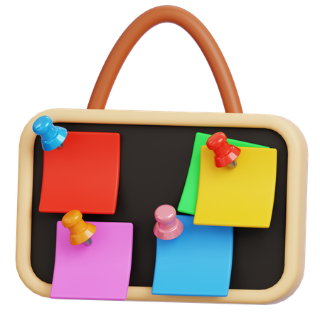 Notice Board  3D Icon