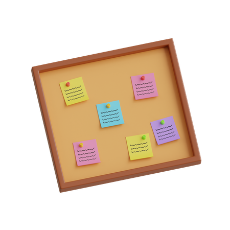 Notice Board  3D Icon