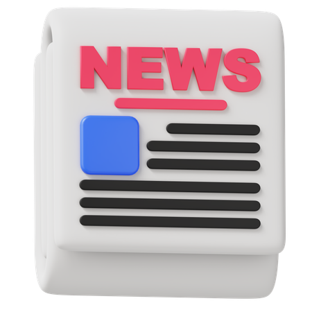 Noticias de papel  3D Icon