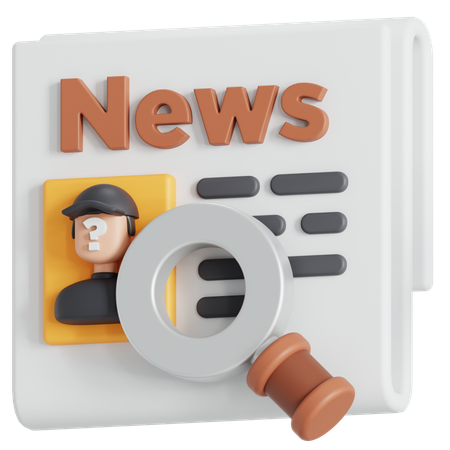 Se buscan noticias  3D Icon