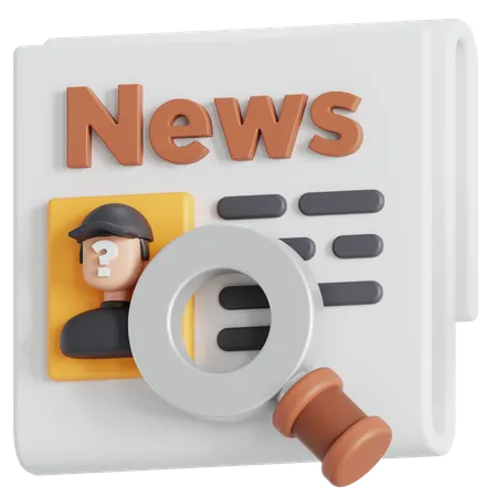 Se buscan noticias  3D Icon