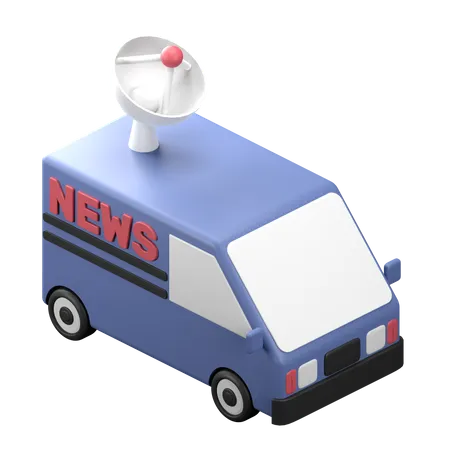 Carro de notícias  3D Icon