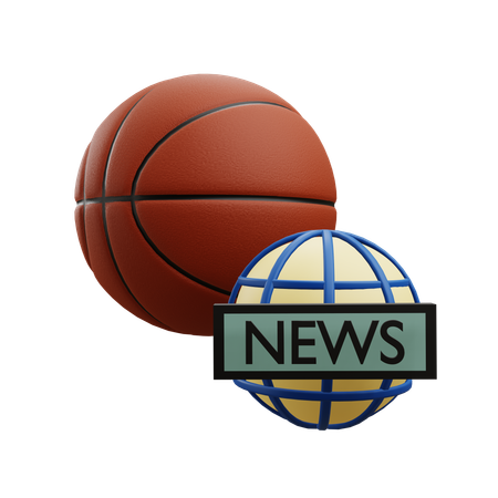 Notícias de basquete  3D Icon