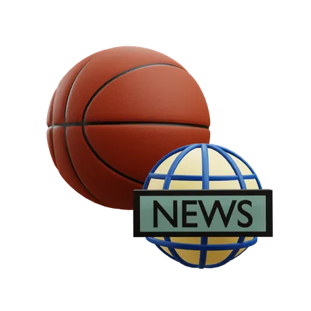 Notícias de basquete  3D Icon