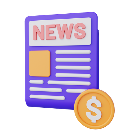 Noticias de negocios  3D Icon