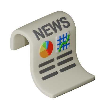 Noticias de negocios  3D Icon