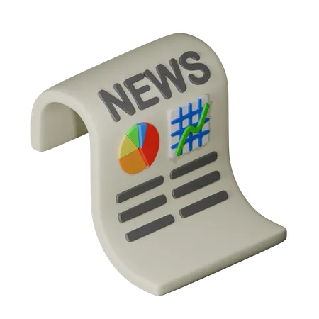 Noticias de negocios  3D Icon